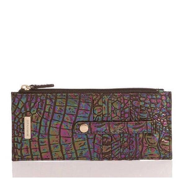 Brahmin Handbags - BRAHMIN Credit Card Wallet Black Pearl Ombre Melbourne Genuine Leather NWT